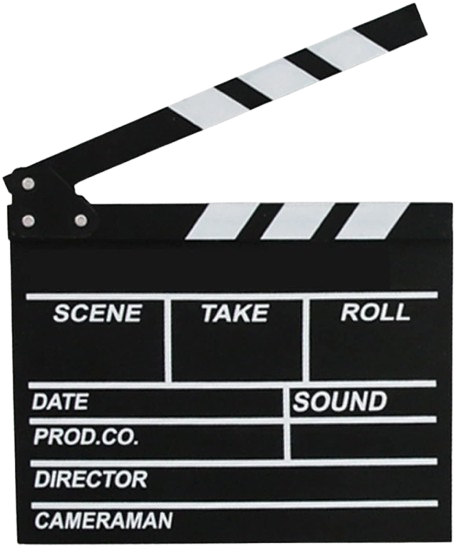 movie clapper button